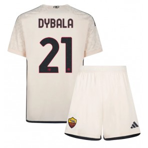 AS Roma Paulo Dybala #21 Dětské Venkovní dres komplet 2023-24 Krátký Rukáv (+ trenýrky)